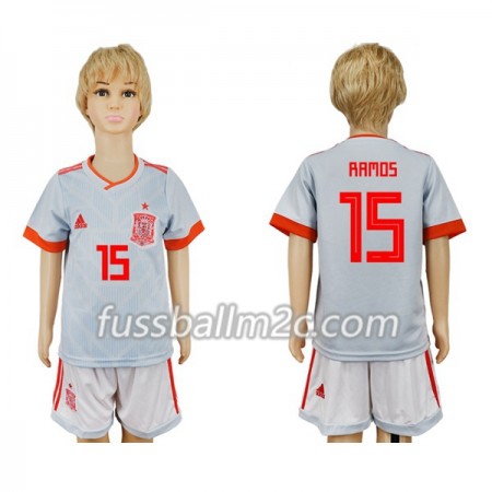 Fußballtrikots Spanien Sergio Ramos 15 Kinder Auswärts Trikotsatz WM 2018